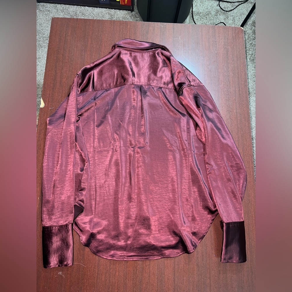 Good American Deep Burgundy Blouse - Picture 6 of 7